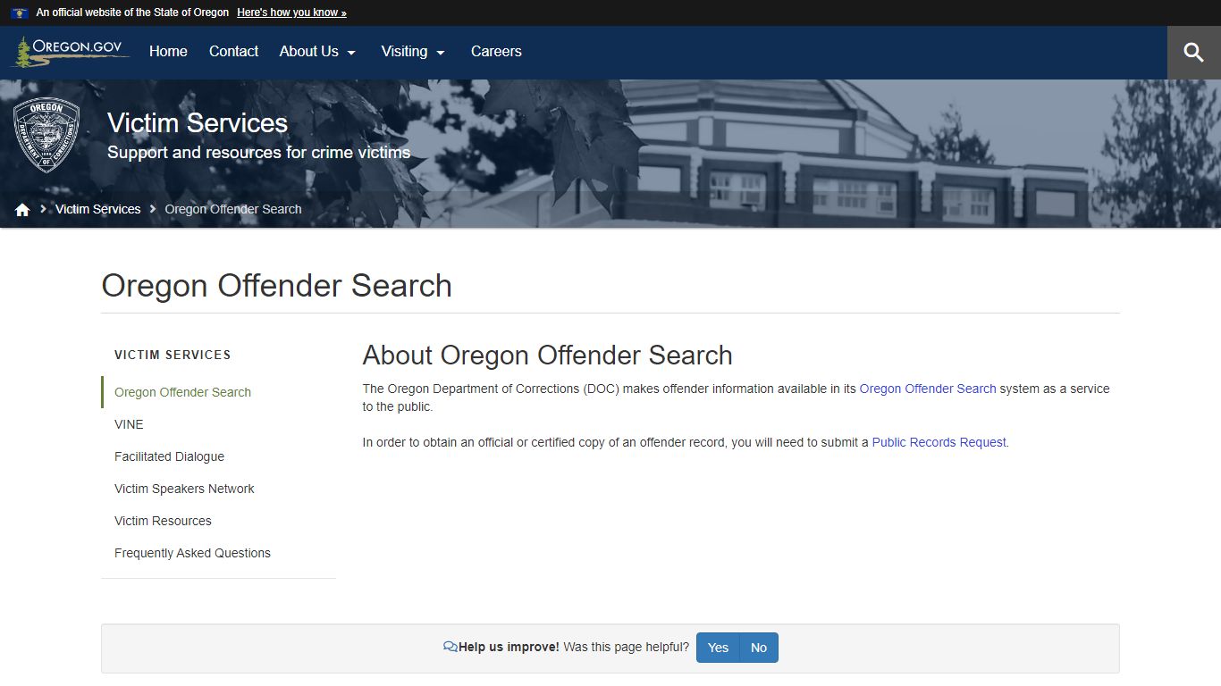 Department of Corrections : Oregon Offender Search ...
